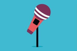 Eye catching colorful microphone icon for digital use vector