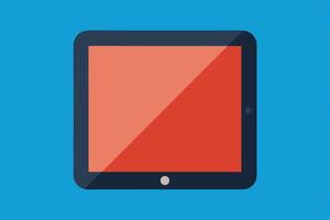 Smart touchscreen device icon in a flat modern look vector