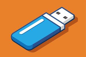 Stylish flat icon of a memory stick vector