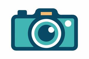 Flat style depiction of a vivid camera vector