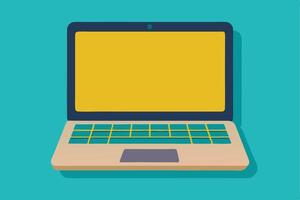 Elegant flat graphic of a sleek notebook vector