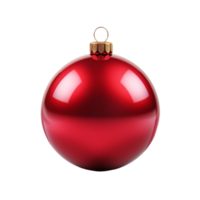 Shiny Red Christmas Ornament Ball with a Festive Glow png
