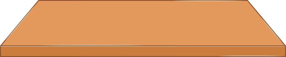Brown Wooden Table Front View. Flat and Simple Style. vector