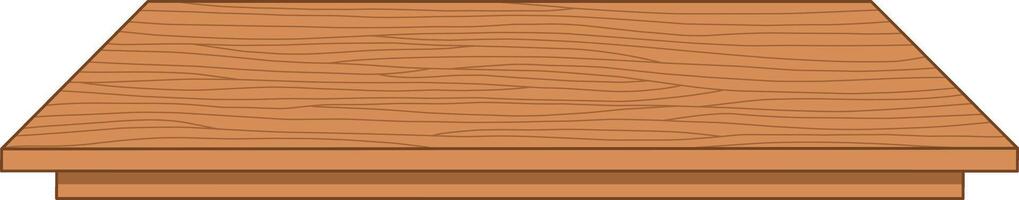 Wooden Table Top Front View. Flat and Simple Style. vector