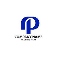 initial NP linked logo design vector