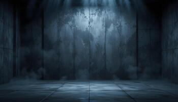 An atmospheric background featuring an empty dark abstract cement wall with a textured photo