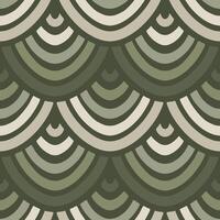 Abstract Geometric Wave Seamless Pattern in Green Tones vector