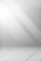 Empty stage with sun beam. 3d vertical background for design vector