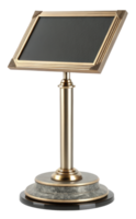 Freestanding menu display stand on a transparent background png