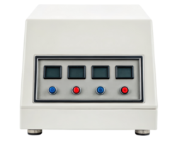 Digital laboratory device with multiple screens and buttons on a transparent background png