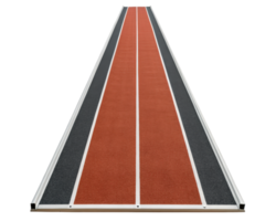 Running track with lane markings on a transparent background png