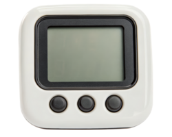 White digital counter with buttons on a transparent background png