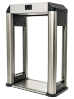 Metal walk-through security scanner on a transparent background png