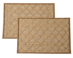 Two woven placemats on a transparent background png
