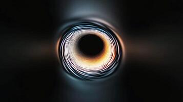 Abstract representation of a swirling vortex with luminous edges against a dark background photo