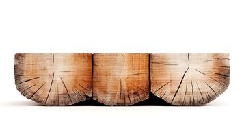 Close-up view of a polished wooden log showcasing natural grain patterns and textures 1 photo