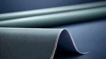 Close-up view of a folded fabric showcasing texture and color against a smooth background photo