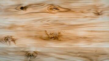 Closeup view of a smooth wooden surface showcasing natural grain patterns and textures photo