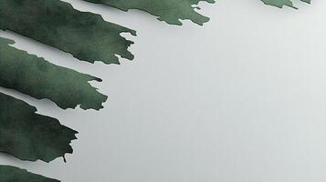 Abstract green leaf shapes overlapping on a light background, creating a serene and artistic atmosphere photo