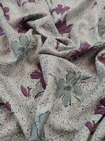Seamless floral fabric pattern motif and backgrounds with summer and autumn flowers photo