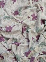 Seamless floral fabric pattern, motif and backgrounds with summer and autumn flower photo