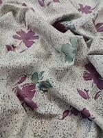 Seamless floral fabric pattern, motif and background with summer and autumn flowers photo