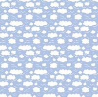 A seamless background with birds in the sky. vector