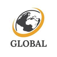 Planet Symbol Logo, Globe. Modern Design with Abstract concept for Company, Technology, Communication vector