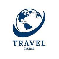 Planet Symbol Logo, Globe. Modern Design with Abstract concept for Company, Technology, Globalization vector