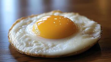 The egg is on a table photo