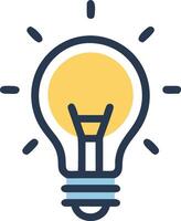 Lightbulb Idea. The light bulb is a symbol of knowledge vector