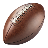 Realistic 3D Render of a Textured Leather American Football with Intricate Stitching Isolated On Transparent Background png