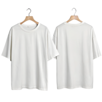 White Tshirt Back and Front Mockup Isolated On Transparent Background png