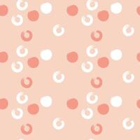 Seamless pattern with abstract textured circles in pastel orange tones. illustration vector