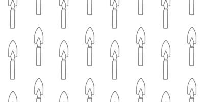 Repeated pattern of gardening tools on a plain background in a minimalist design vector