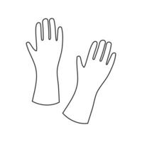 Clean and sterile rubber gloves positioned side by side on a white background vector