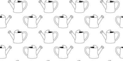 Pattern of watering cans designed for garden enthusiasts and home decorators vector