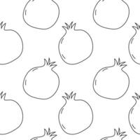 Pomegranate illustrations on a white background with a simple and modern design approach vector