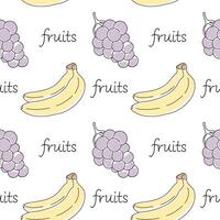 Colorful pattern featuring various fruits on a light background vector