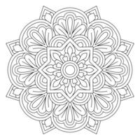 Outline Mandala for Coloring Book Page for kids, file vector