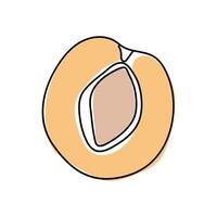 Fresh apricot slice with a vibrant texture displayed on a clean background vector