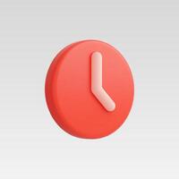 3d Realistic Clock or reminder icon vector