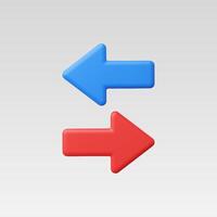 3d Realistic Arrow Left and Right vector