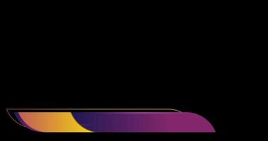 Lower third banner animation. Broadcast news lower third banner template design. headline title. Transparent background with alpha channel video