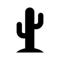 Simple cactus icon isolated on white background. vector
