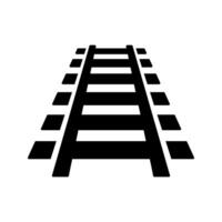 Railroad track icon isolated on white background. vector