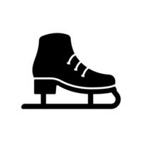 Simple ice skates icon isolated on white background. vector
