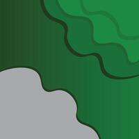 A unique abstract background featuring layered organic shapes in shades of green with a subtle gradient effect vector