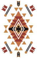 Native Tribal Aztec geometric patterns combine bold shapes and vibrant colors, creating a striking visual appeal. png