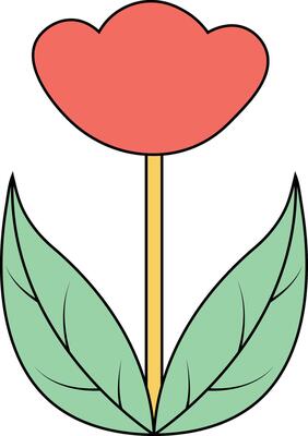 Happy Easter Element in Flat Design